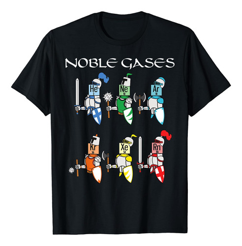 Camiseta De Gases Nobles De Ciencia Medieval De Química Dive