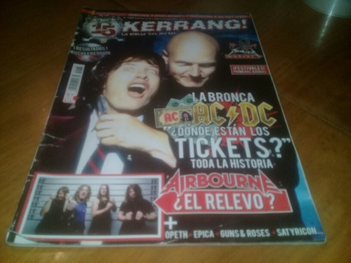 Revista Kerrang Nº 182 Ac/dc Airbourne Metalica 