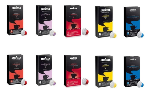 Pack Cafe Capsulas Lavazza Compatible Nespresso X10u X10 Paq