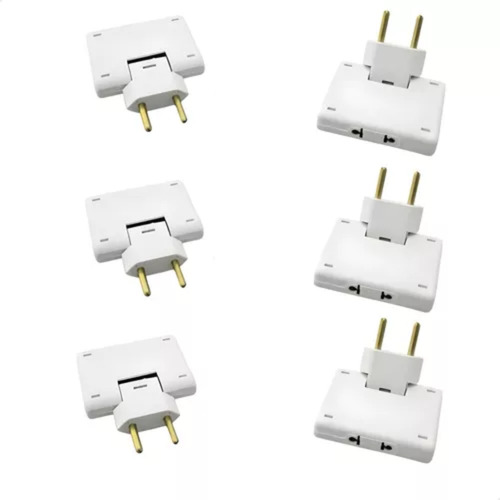 Kit 2 Pino Adaptador Benjamin T Articulado 3 Saídas 10 A 20a