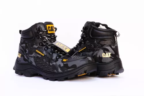 BOTA EM COURO CAT 01 CAMUFLADA