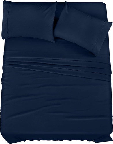 Sabanas Utopia 4 Piezas Para Cama De Microfibras Resistente