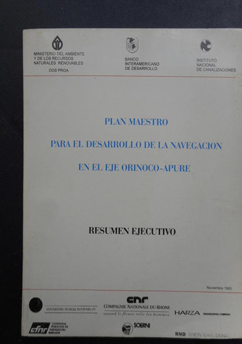 Plan Maestro Desarrollo D Navegación En El Eje Orinoco Apure