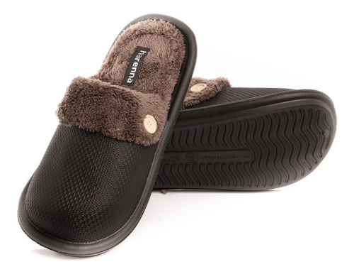 Imagen 4 de 8 de Pantuflas Hombre Ojotas Harenna Peluche Abrigo Invierno