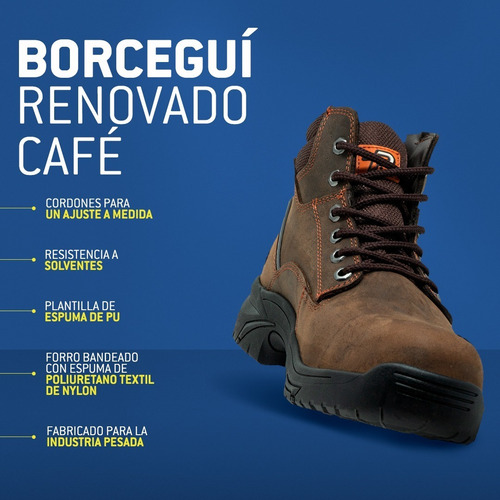 Imagen 9 de 10 de Calzado De Seguridad Ten-pac Borcegui Renovate Color Café