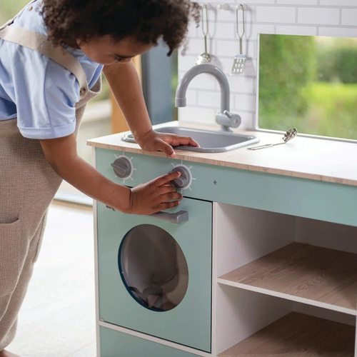 Camión De Comida Y Cocinita De Madera Infantil 2 En 1 Plum