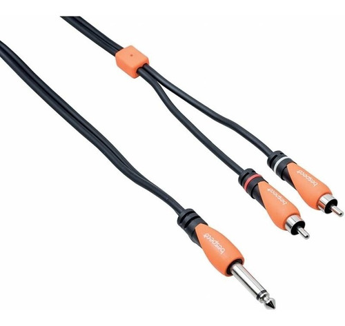 Cable Plug Ts Mono A 2 Rca Macho 3 Metros Bespeco Slyjrm300