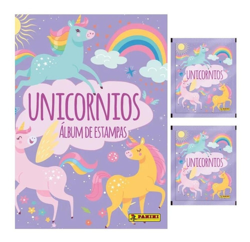 Unicorns Panini Álbum + 4 Sobres Estampas Coleccionables