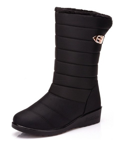 Botas Femininas Neve Moda Quentes Pelúcia Inverno Gaobang