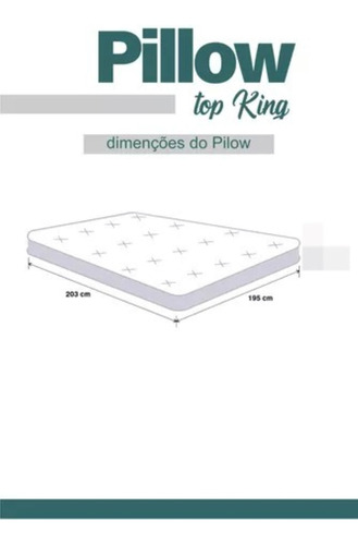 Pillow Top King Macio Manta Siliconada Antialérgico 200 Fios