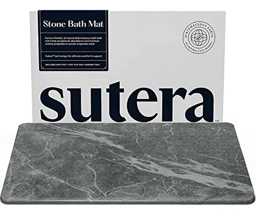 Sutera - Alfombra De Baño De Piedra, Alfombra De Ducha De Ti