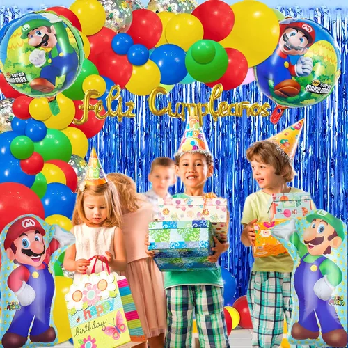 Kit De Globos Para Mario Bros Decoracion Fiesta Cumpleaños