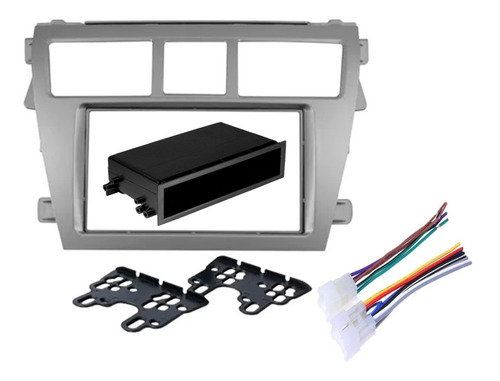 Base Estereo Frente Kit 1 Y 2 Din Toyota Yaris Año 2008-2015