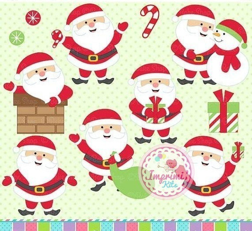 Kit Cliparts Navidad Png Digitales Navideños Papa Noel #n123