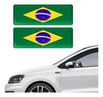 Comprar Par Adesivos Bandeira Brasil Alto Relevo Caminhão Bd13 Cor Bandeira Do Brasil