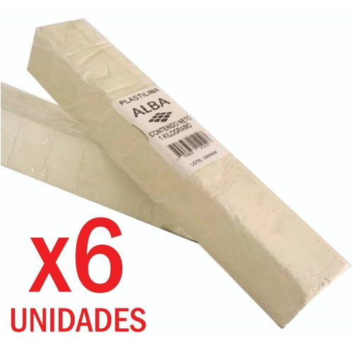 Plastilina Alba 6 Kilos Blanca Profesional No Tóxico