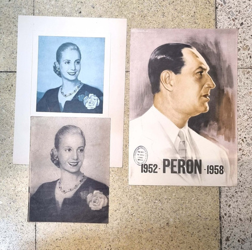 Afiches Partidarios Peronistas Peron Evita De Epoca Joya