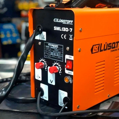 Soldadora Inversor Mig Flux Sin Gas 120a Lusqtoff Color Naranja/Negro Frecuencia 50 Hz