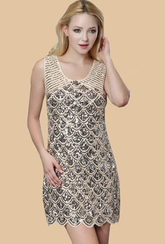 Vestido De Fiesta Dorado Talla M Nuevo En Stock San Isidro