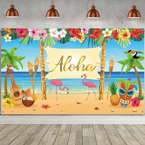 Decoracion Hawaiana Aloha Para Fiesta Tra Grande Verano