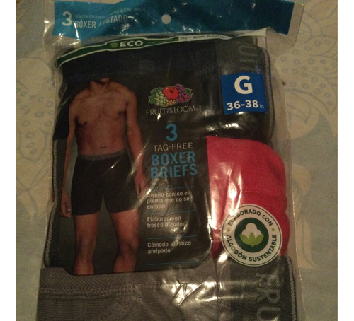 Paquete 3boxers Fruitoftheloom Grandes A/g/r Nuevos/original