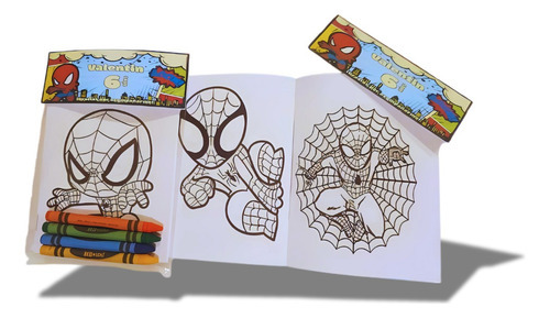 Libros De Colorear Personalizados 20pz Spiderman