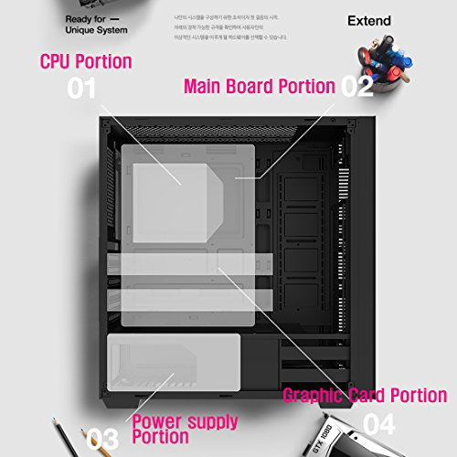 Daven Mid Tower Gt101 Carcasa Cristal Templado Para Usb