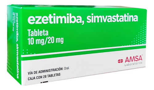Ezetimiba Simvastatina Ezetimiba/ Simvastatina 10/20 Mg Caja C/28 Tabletas - Antibioticos De Mexico, S.a. De C.v. (amsa)