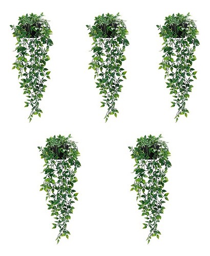 5paquetes De Plantas Colgantes Artificiales En Macetas Falsa