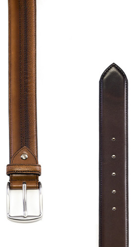 Cinturón Hombre Piel Lisa Y Bombeada Prada Mx 350364 Color Marrón Diseño De La Tela Liso Talla 100.0