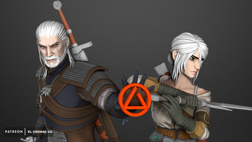 Ciri Y Geralt: Héroes De The Witcher 3