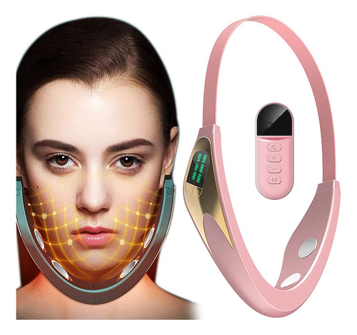 Pink Masajeador Eléctrico Modelador Facial En Forma De V