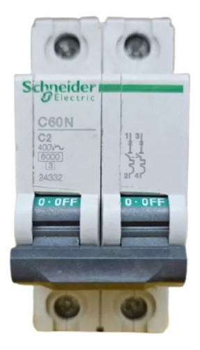 Kit Com 15 Peças: Disjuntor C60n C2 2x2a 24332 Schneider