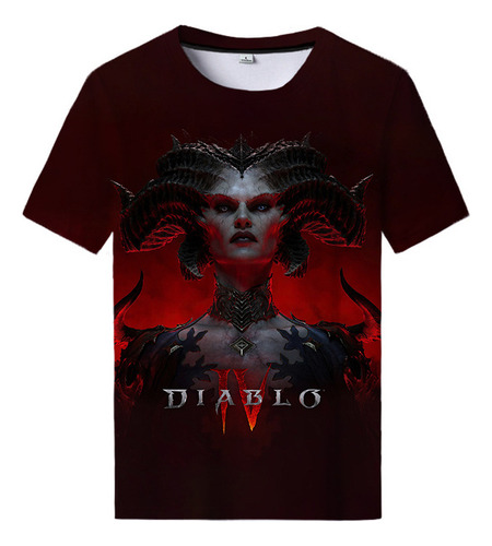 Asz Camiseta Impresa En 3d Del Juego Diablo Iv