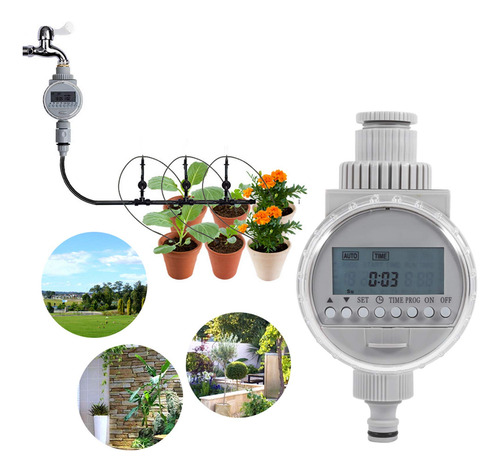 Temporizador De Riego Automático Solar Para Jardín Color