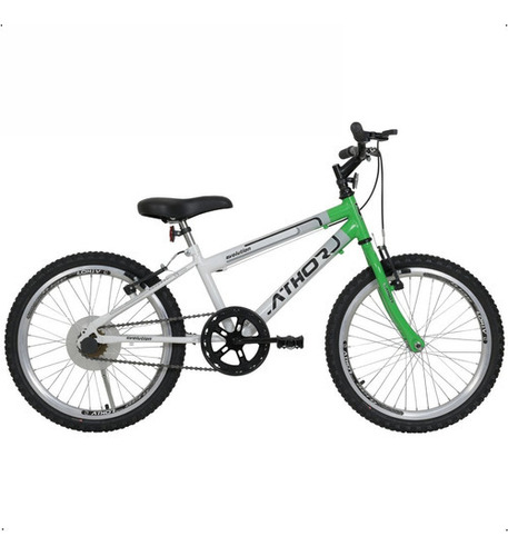 Bicicleta Infantil Aro 20 Athor Evolution Sem Marcha Cores Cor Verde Tamanho Do Quadro Único
