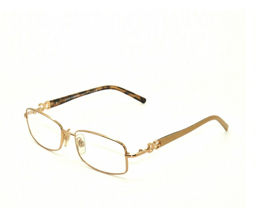 Lente Óptico Dolce & Gabbana Dg1140 Gold Beige Brown S 51mm