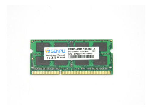 Memoria Ram Para Laptop Ddr3 4gb 1333mhz Pc3l 10600 1.35v