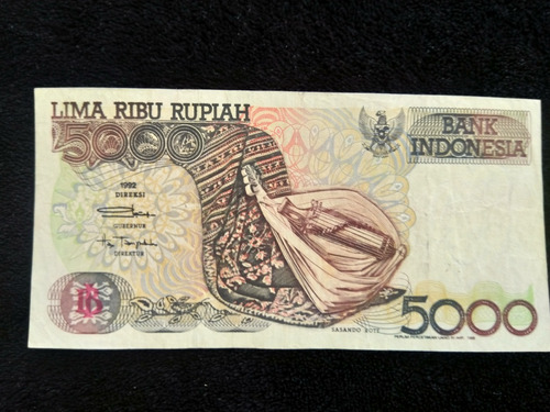Billete Indonesia 5000 Rupias 1992