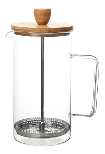 Imagen 1 de 3 de Cafetera Embolo Metal Bambu Francesa 800ml Pettish Online