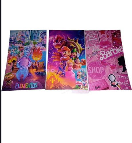 Cuadernos Artesanales Con Elementos Barbie Mario Stich 18x11