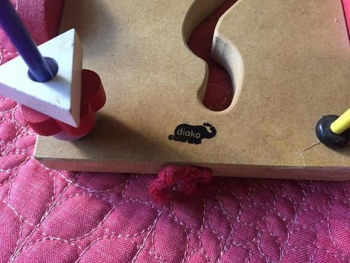 Juego Laberinto De Madera Tren Con Llantitas Diako (Usado)