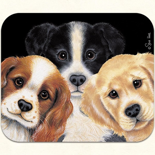 Mouse Pad Pepping Puppies, 23,5 X 20 Cms, Neopreno X 2 Unid