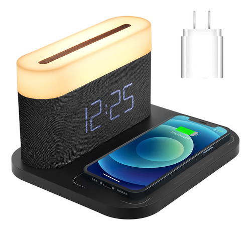 Colsur Reloj Despertador Digital Con Lmpara De Noche Led, B