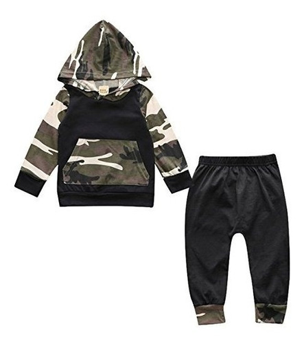 Jung Kook Infant Toddler Baby Boys Camo Camiseta Tops +