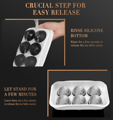 Máquina Para Hacer Bolas De Hielo Para Whisky, [llena Sin Em