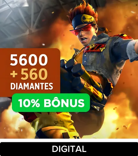 Free Fire - 5.600 Diamantes + 10% De Bonus Gift Card (Digital)