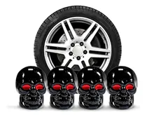 Comprar Pitón Tapa De Válvulas Calavera Negro Llanta Auto Camioneta