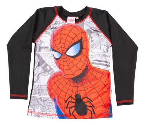 Remera Nene Supplex Agua Filtro Solar Uv Spiderman 