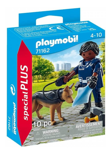 Playmobil Special Plus Policía Con Perro Rastreador #71162